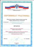 Сертификат участника областного конкурса "Педагогическая инициатива в сфере информационных технологий", 2015 год
