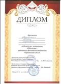 Диплом победителя номинации "Объектив" районного фестиваля творчества"Признание-2013".